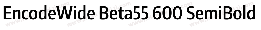 EncodeWide Beta55 600 SemiBold字体转换